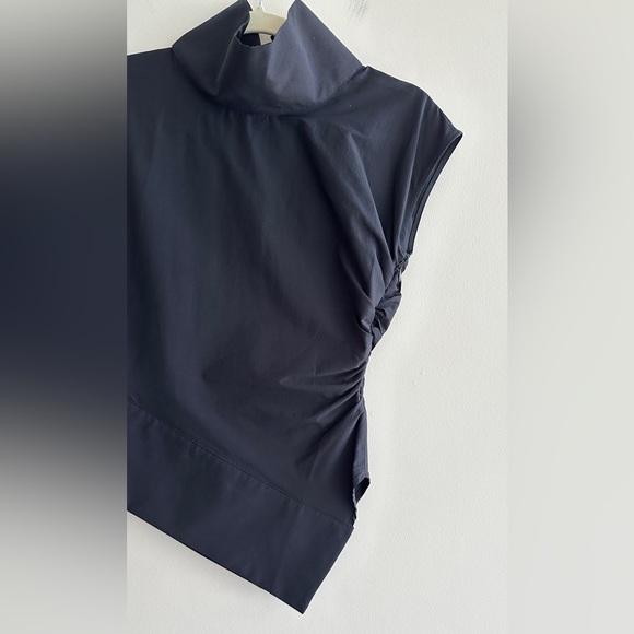 Maeve Mock-Neck Asymmetrical Muscle Top, Black, Size XXS, NWT - Picture 7 of 16